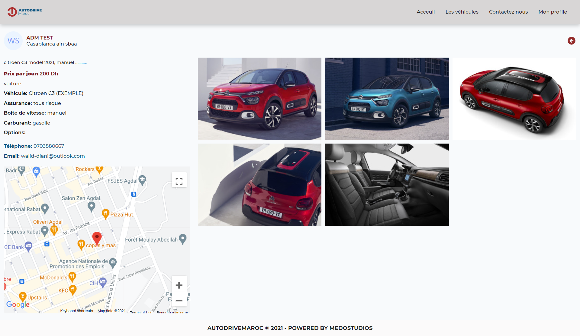 autodrivemaroc.com vehicle page